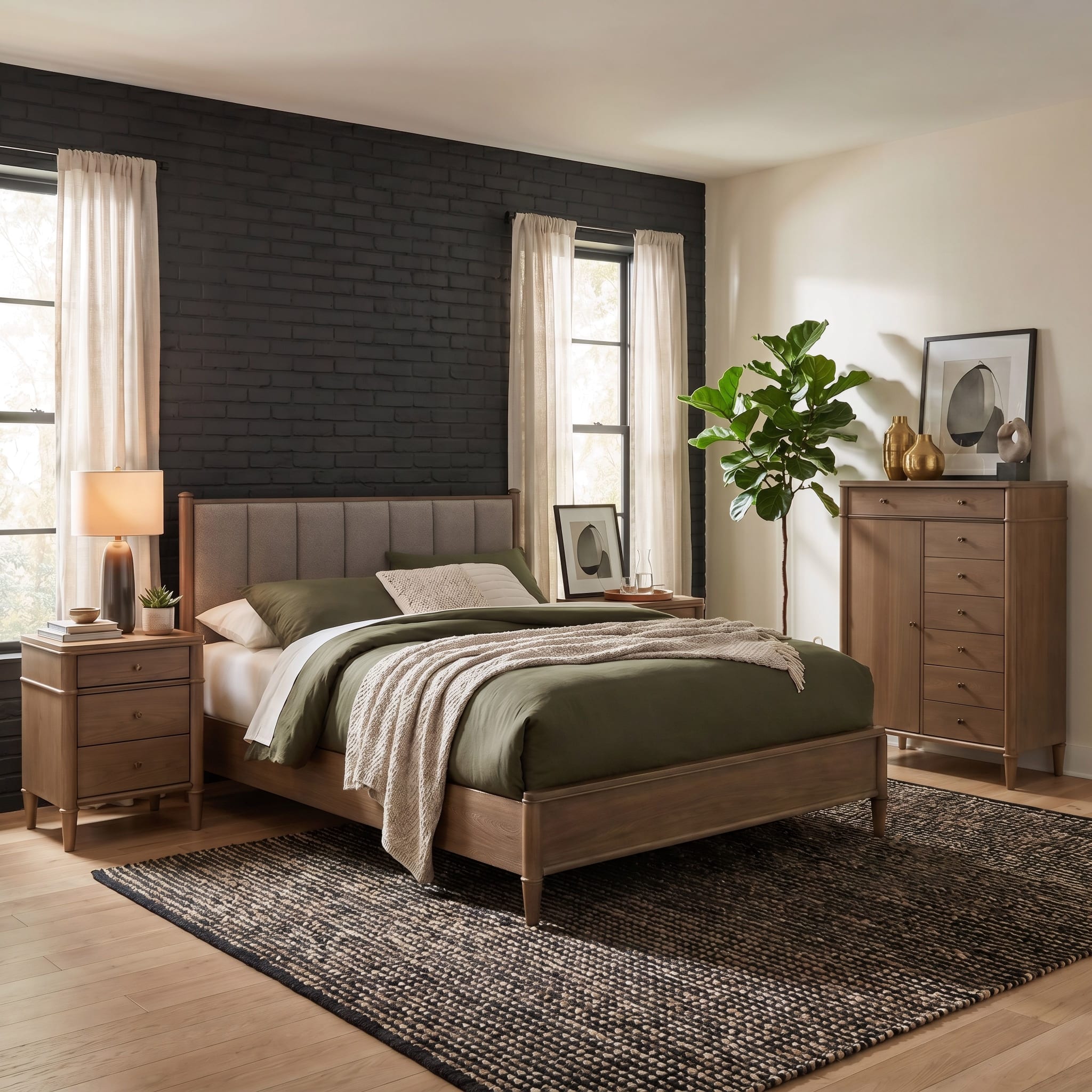 Whitmore 3-Drawer Nightstand with Charging Station – Claystone