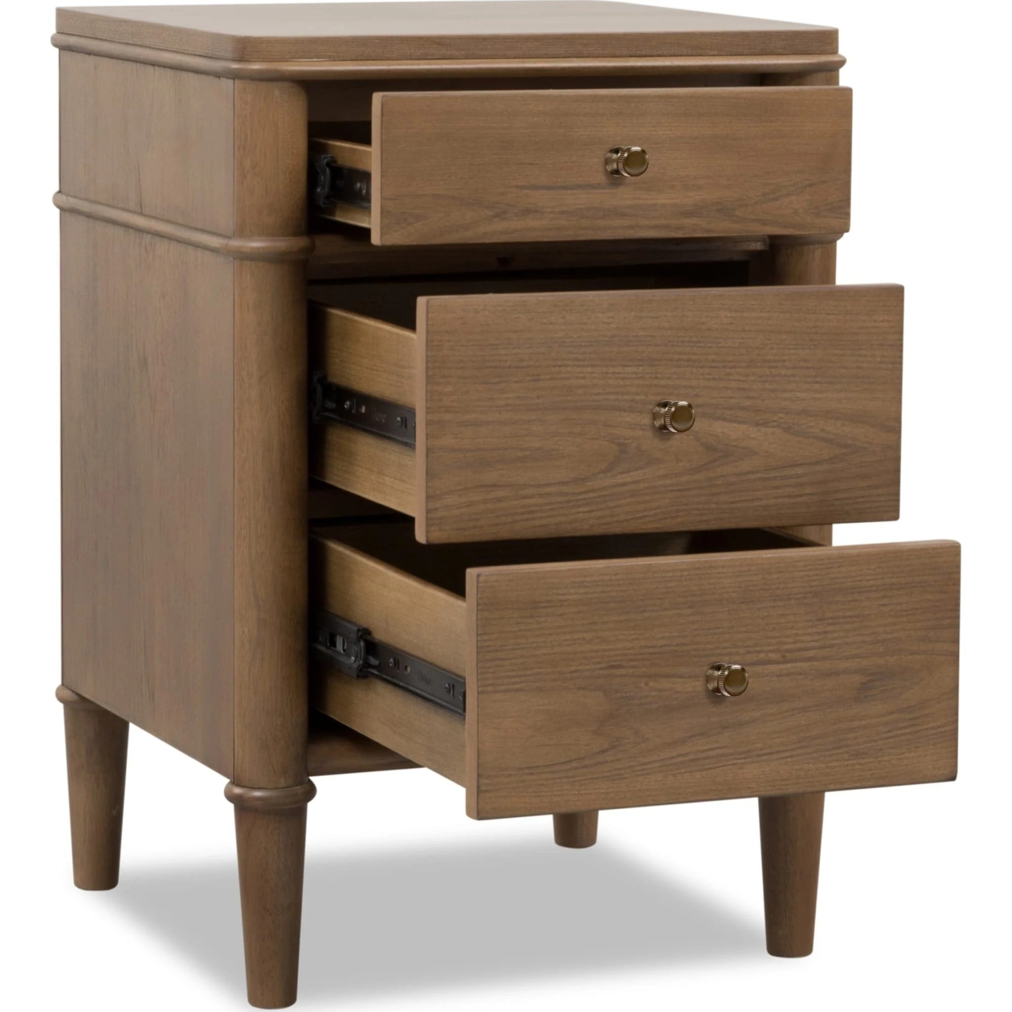 Whitmore 3-Drawer Nightstand with Charging Station – Claystone