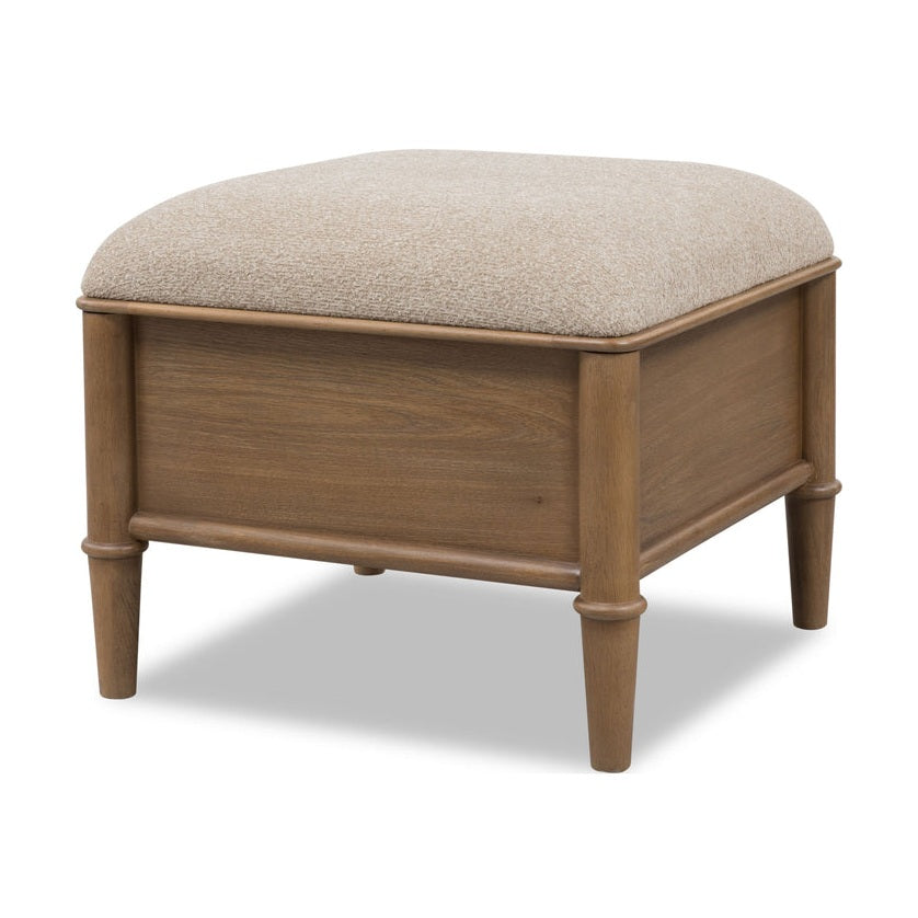 Whitmore Upholstered Storage Ottoman in Claystone