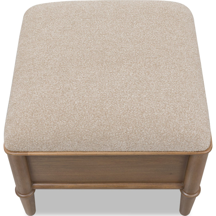 Whitmore Upholstered Storage Ottoman in Claystone