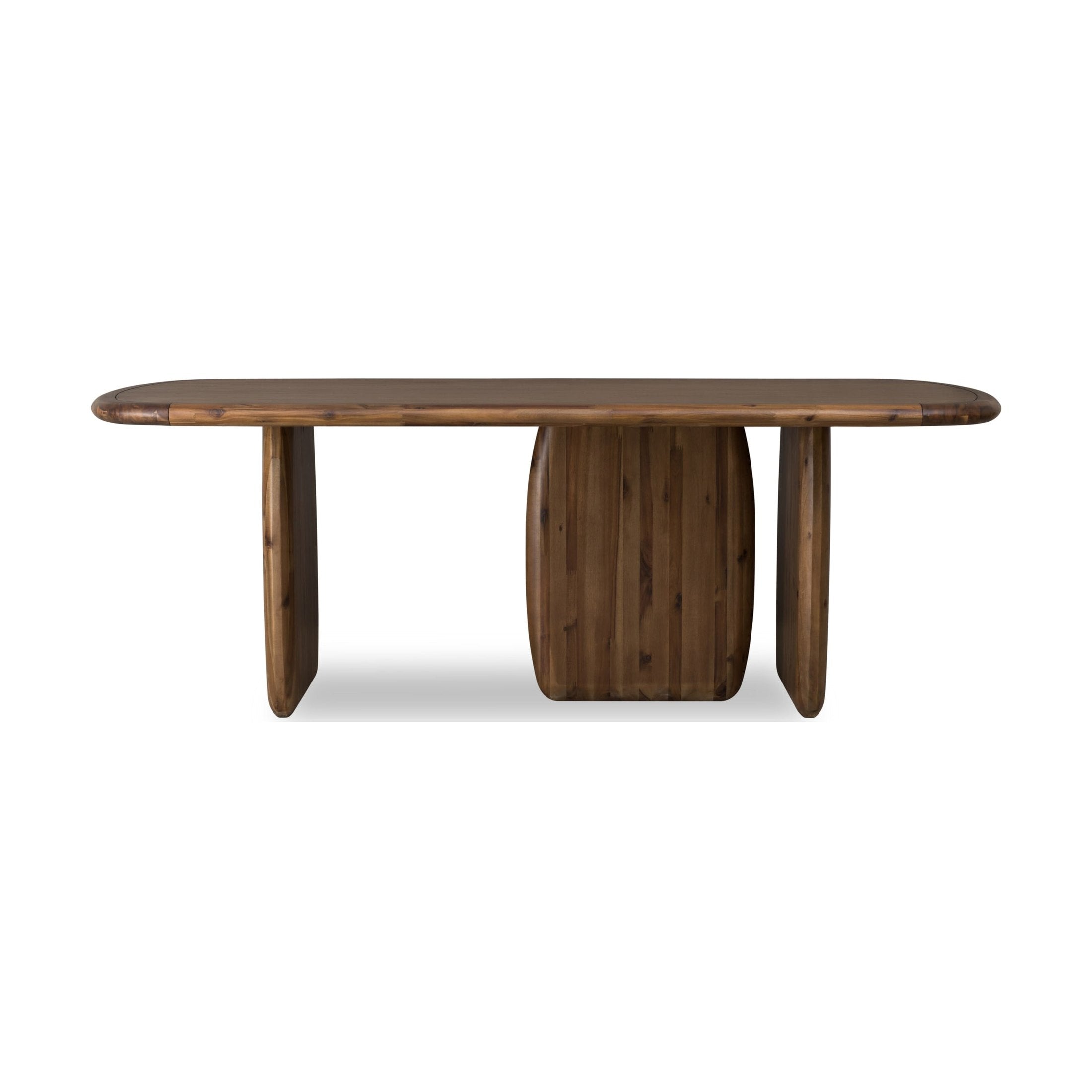 Xolani Rectangular Acacia Wood Pedestal Dining Table – Impala