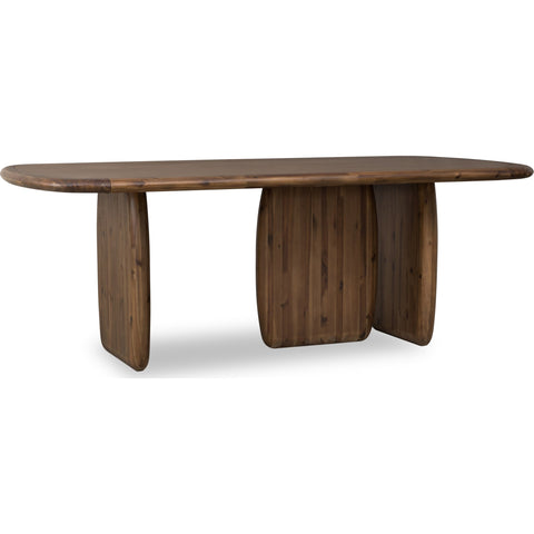 Xolani Rectangular Acacia Wood Pedestal Dining Table – Impala
