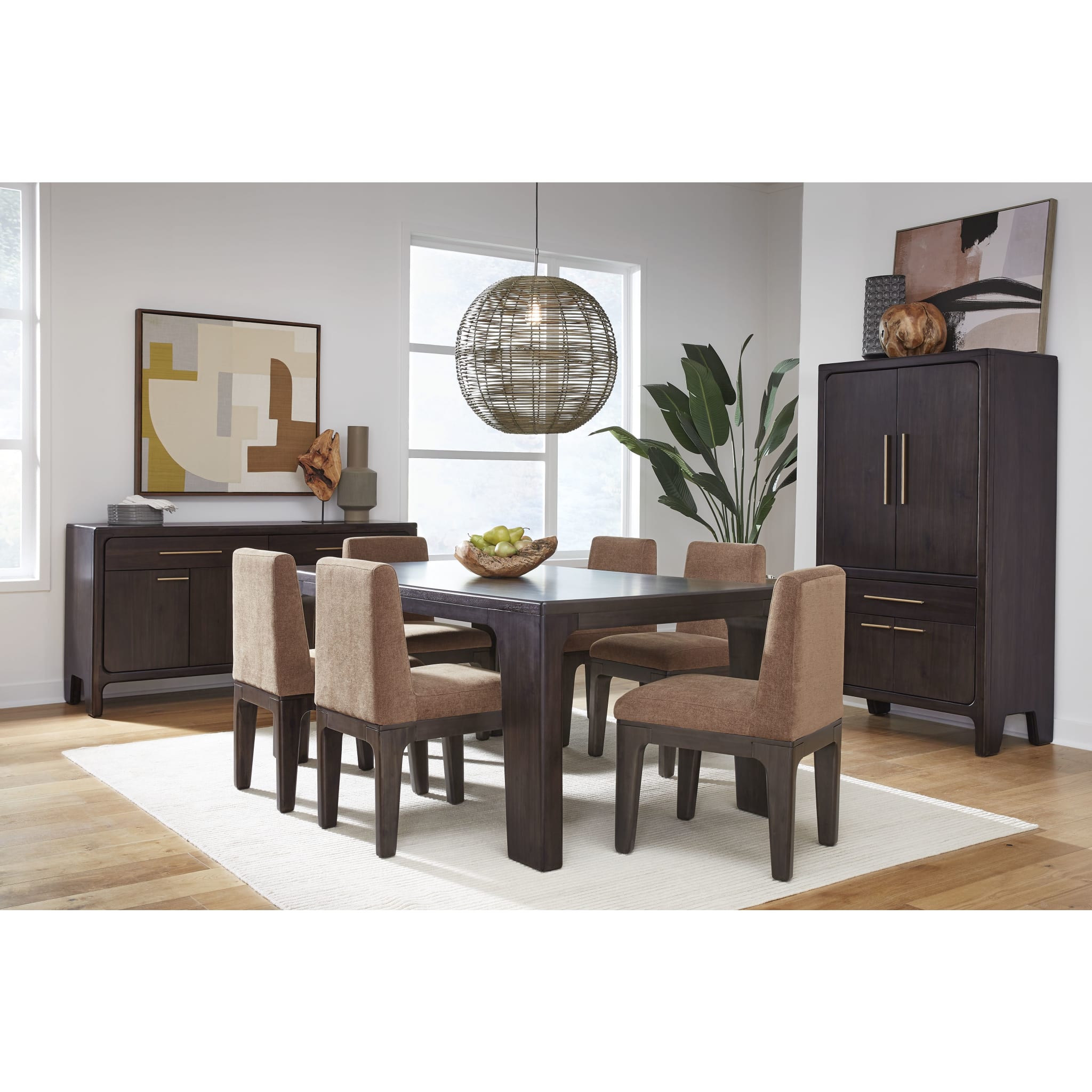 Zamba Rectangular Acacia Wood Dining Table – Jaguar Finish