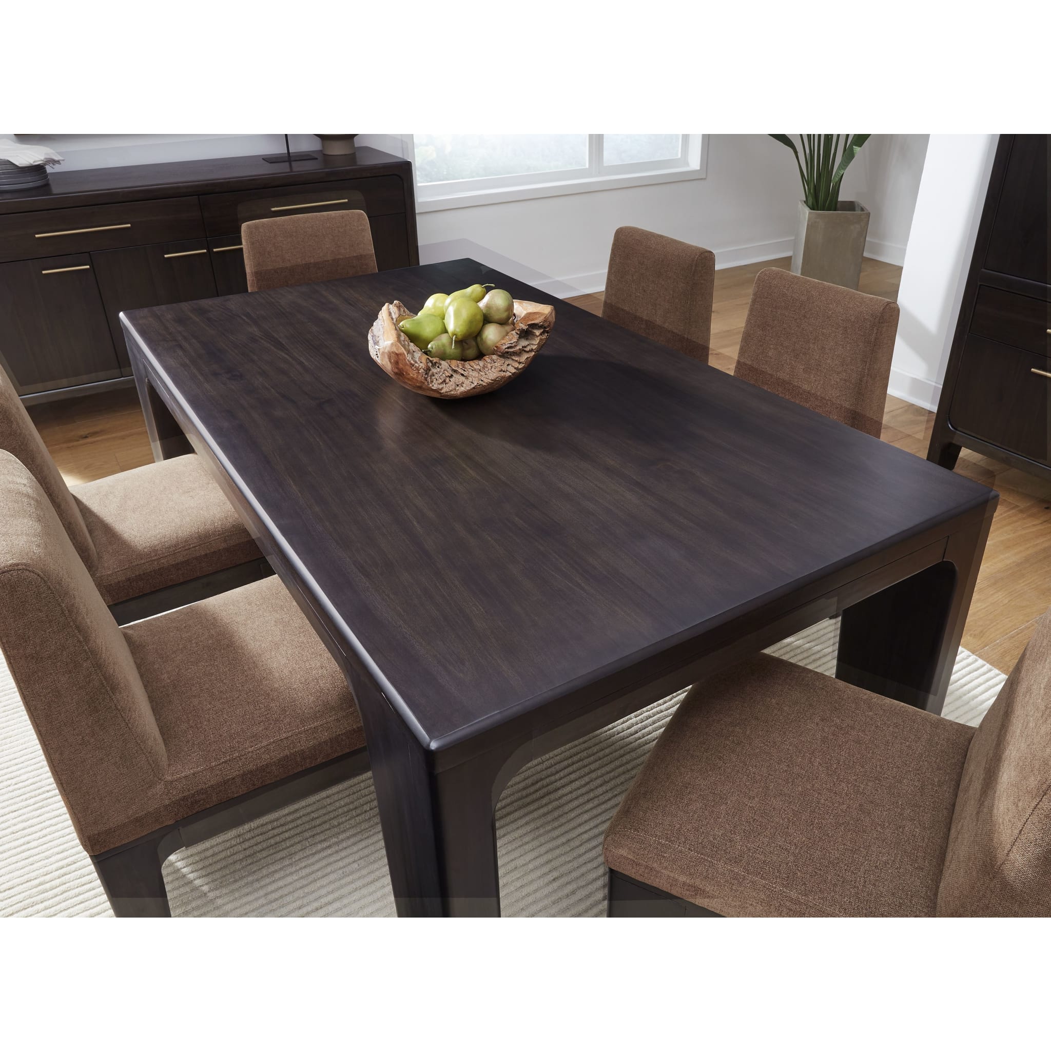 Zamba Rectangular Acacia Wood Dining Table – Jaguar Finish