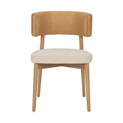 Motley Curved Leather Dining Chair