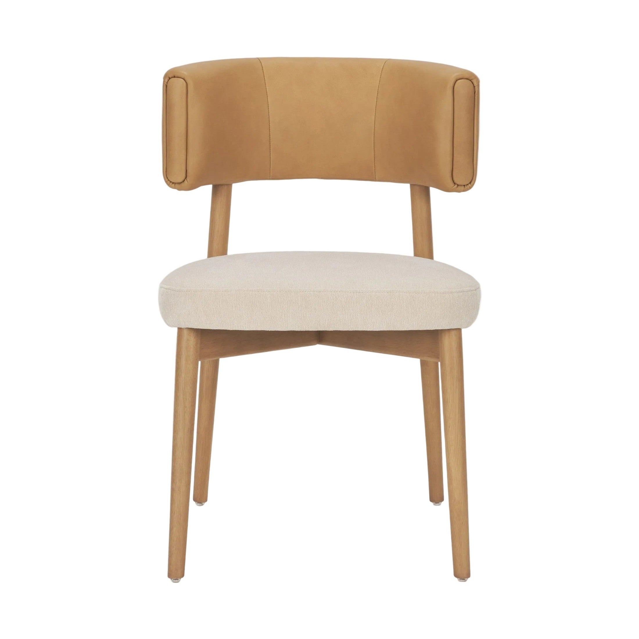 Motley Curved Leather Dining Chair