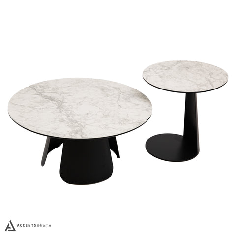 Naha 2PCS Nesting Coffee Table - Faux Marble