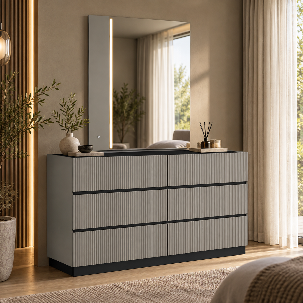 Nella Two Tone Dressing Mirror
