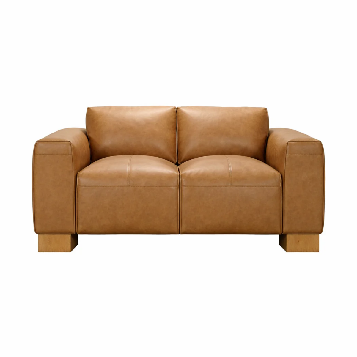 Nerio Top-Grain Leather Loveseat