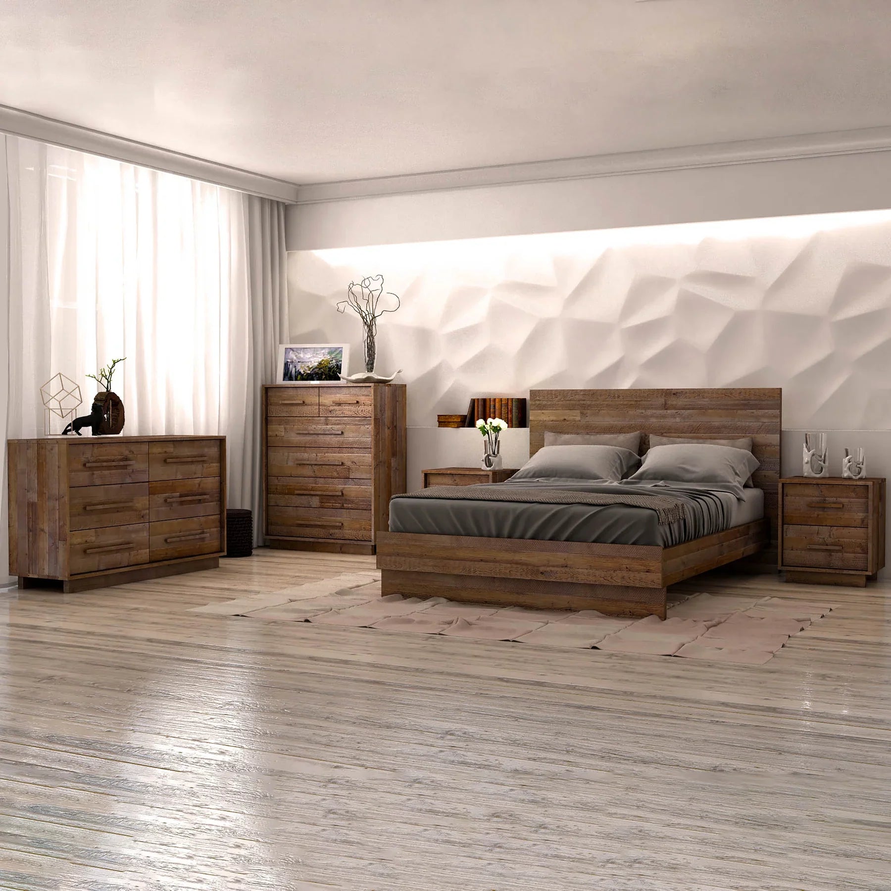 Dovian 6 Drawer Dresser - Dark Driftwood