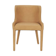 Nolan Slope Tan Leather Dining Chair