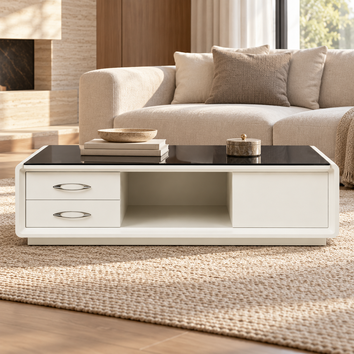 Nora High Gloss White Coffee Table