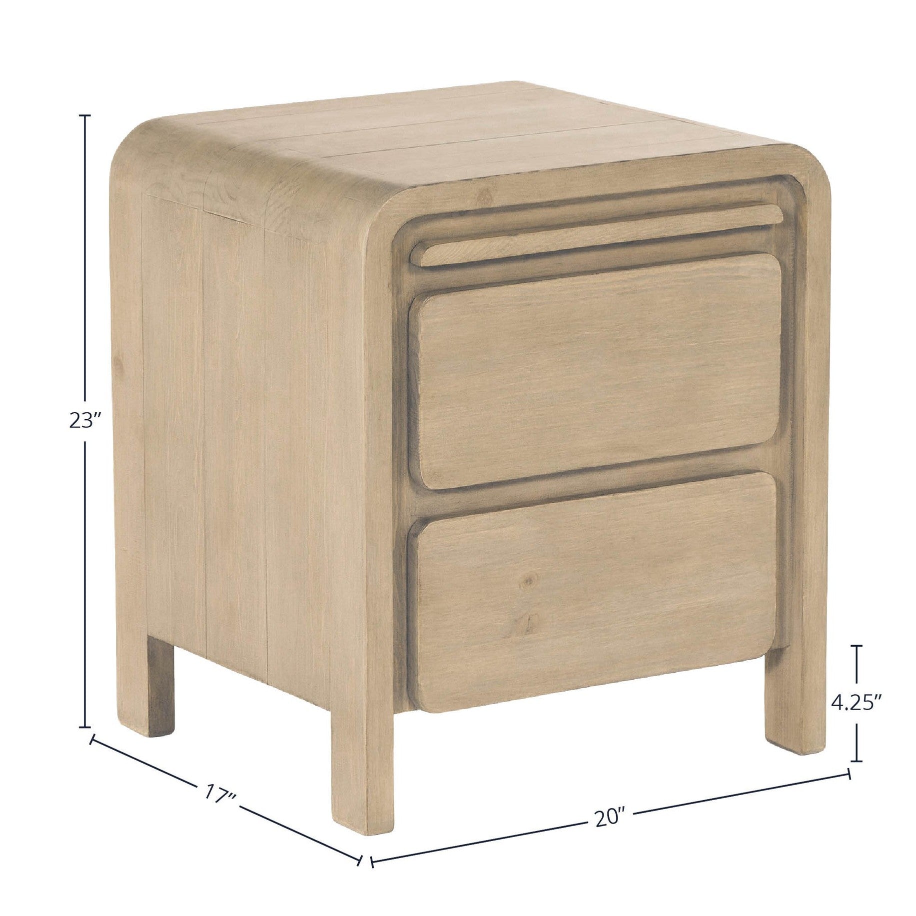 Fremont 2 Drawer Nightstand