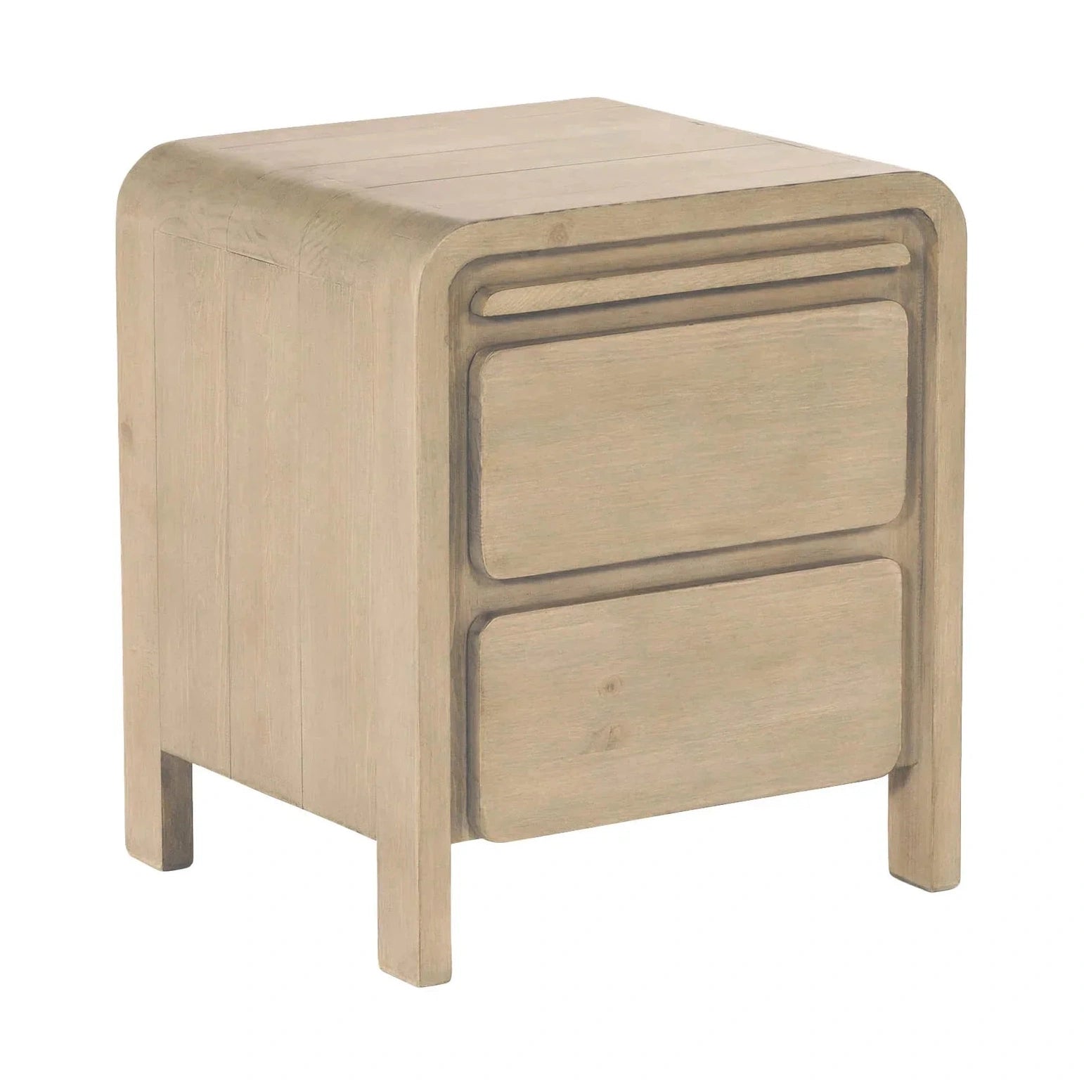 Fremont 2 Drawer Nightstand - Scrubbed Teak
