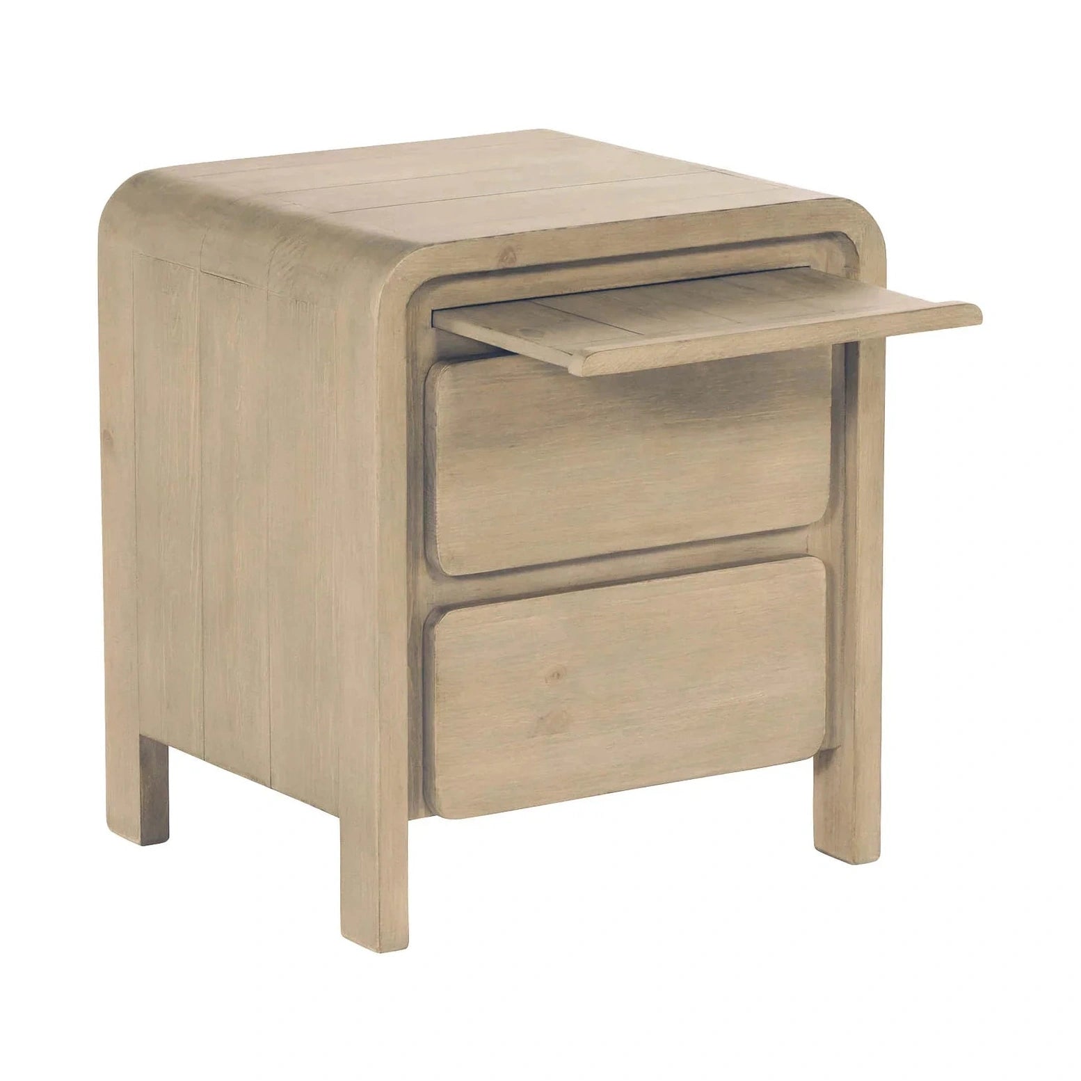 Fremont 2 Drawer Nightstand - Scrubbed Teak