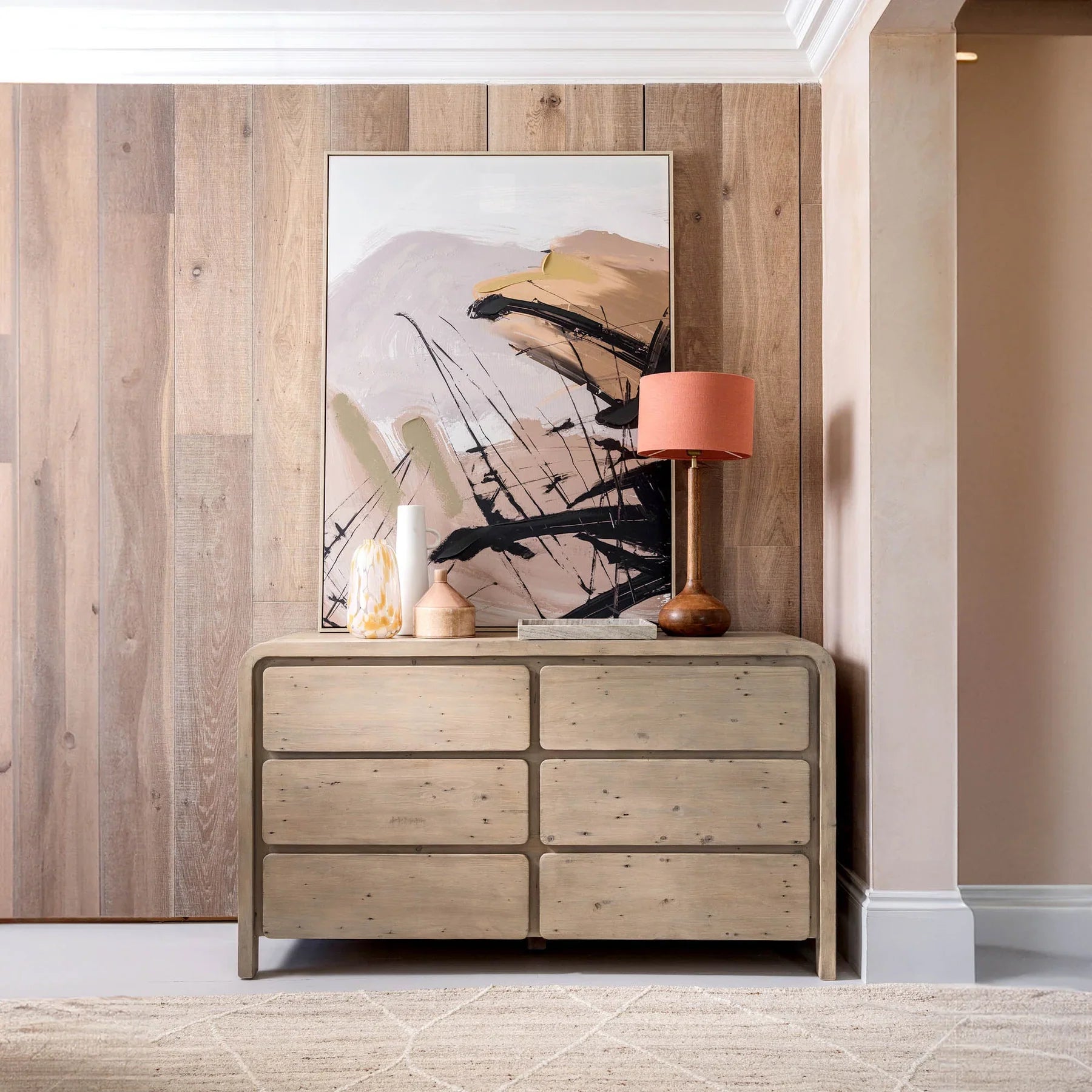 Fremont 6 Drawer Dresser - Scrubbed Teak