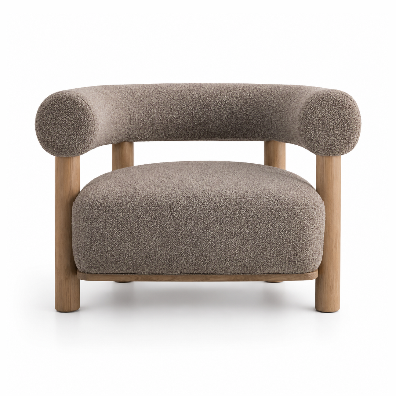 Odelle Modern Upholstered Accent Chair with Ash Wood Legs