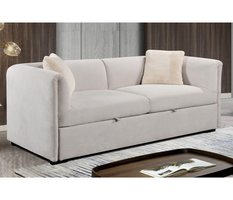 Asha Media Sleeper with Cushions - Cream