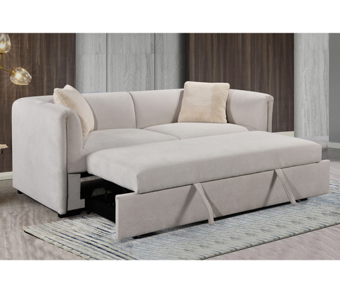 Asha Media Sleeper with Cushions - Cream