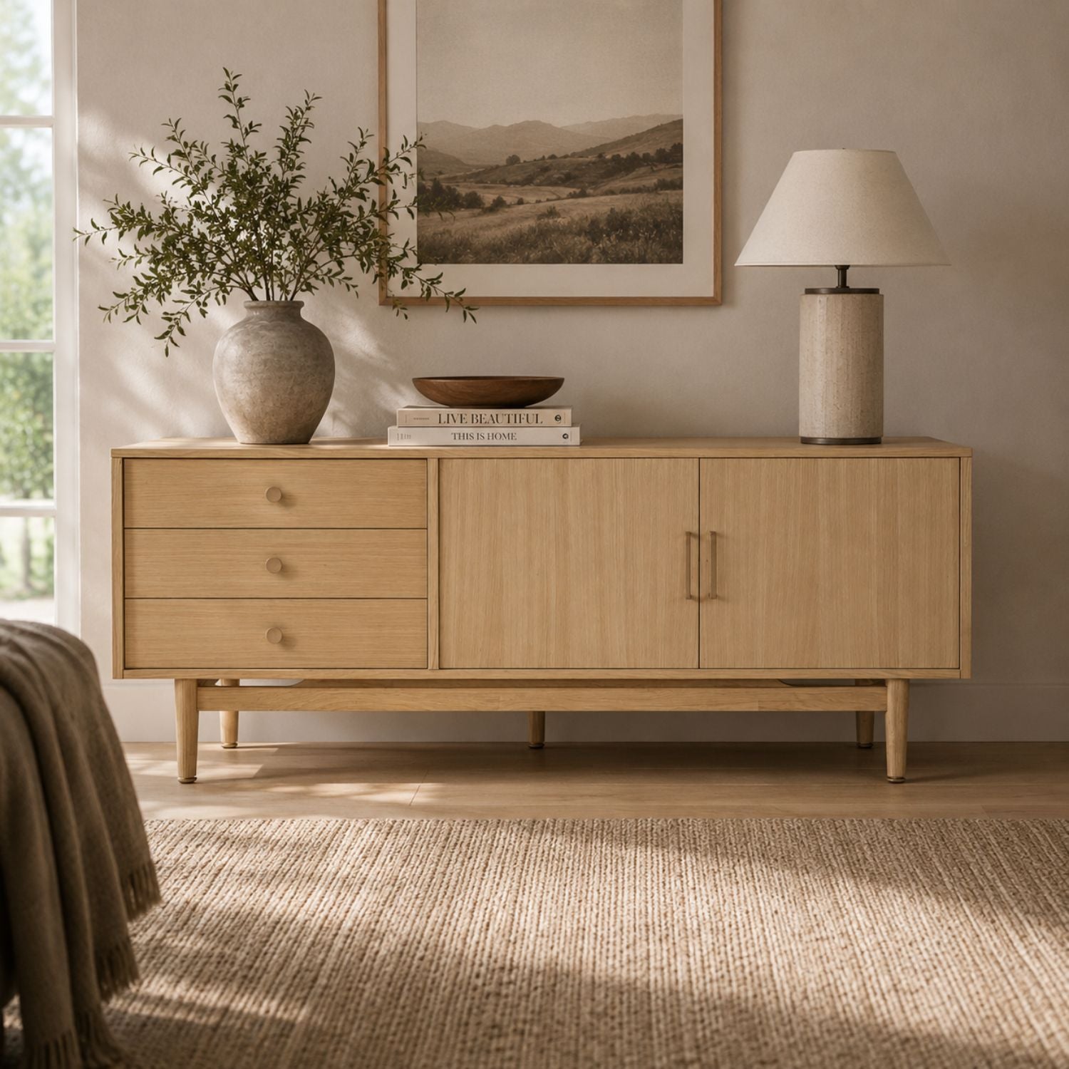Olson Media Console 67" - Light Oak