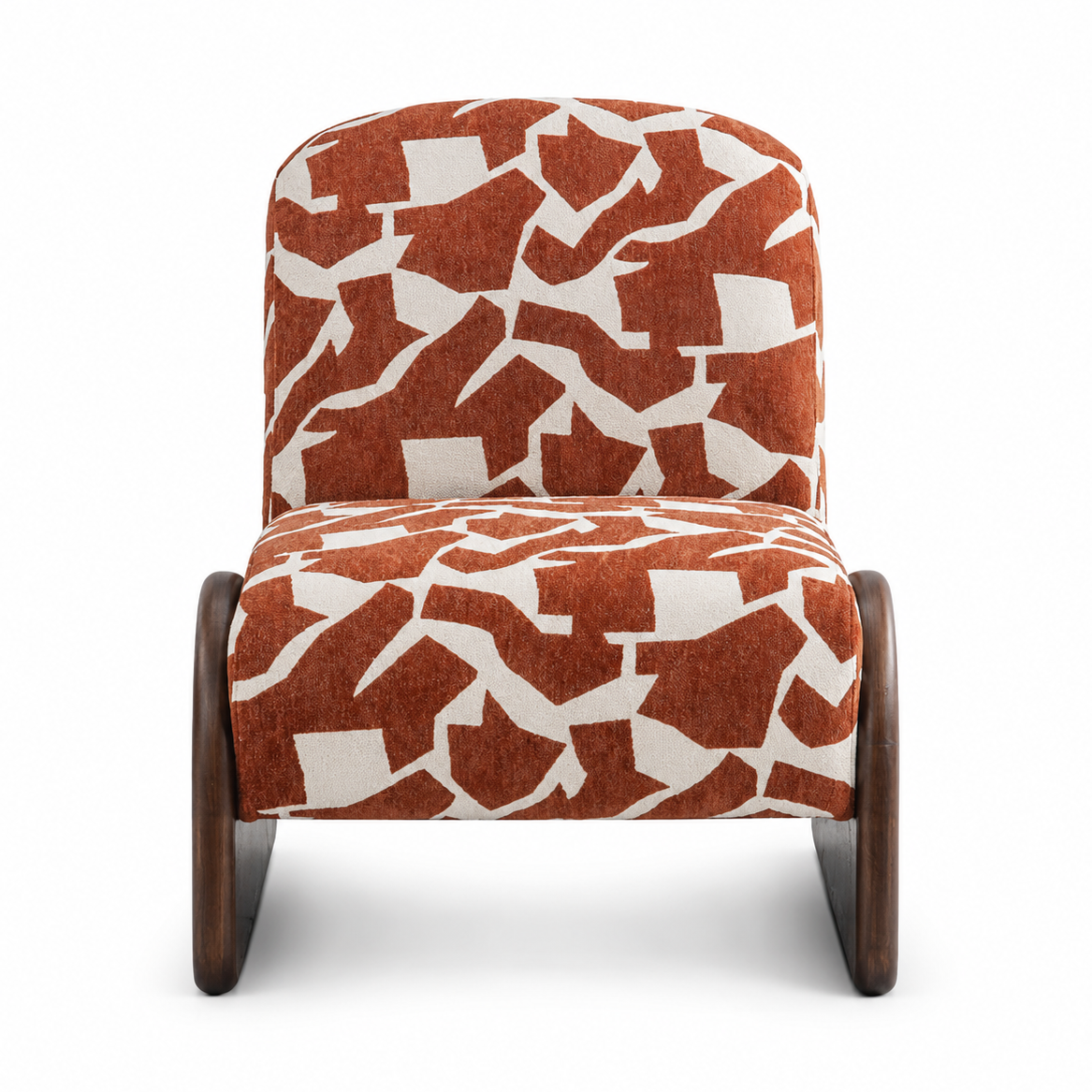 Orlino Modern Upholstered Armchair with Solid Ash Wood Legs