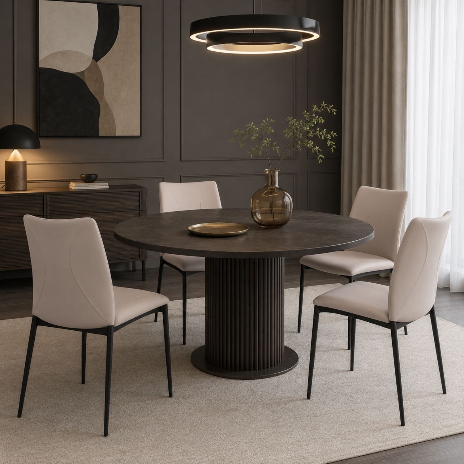 Oscuro Faux Leather Dining Chair