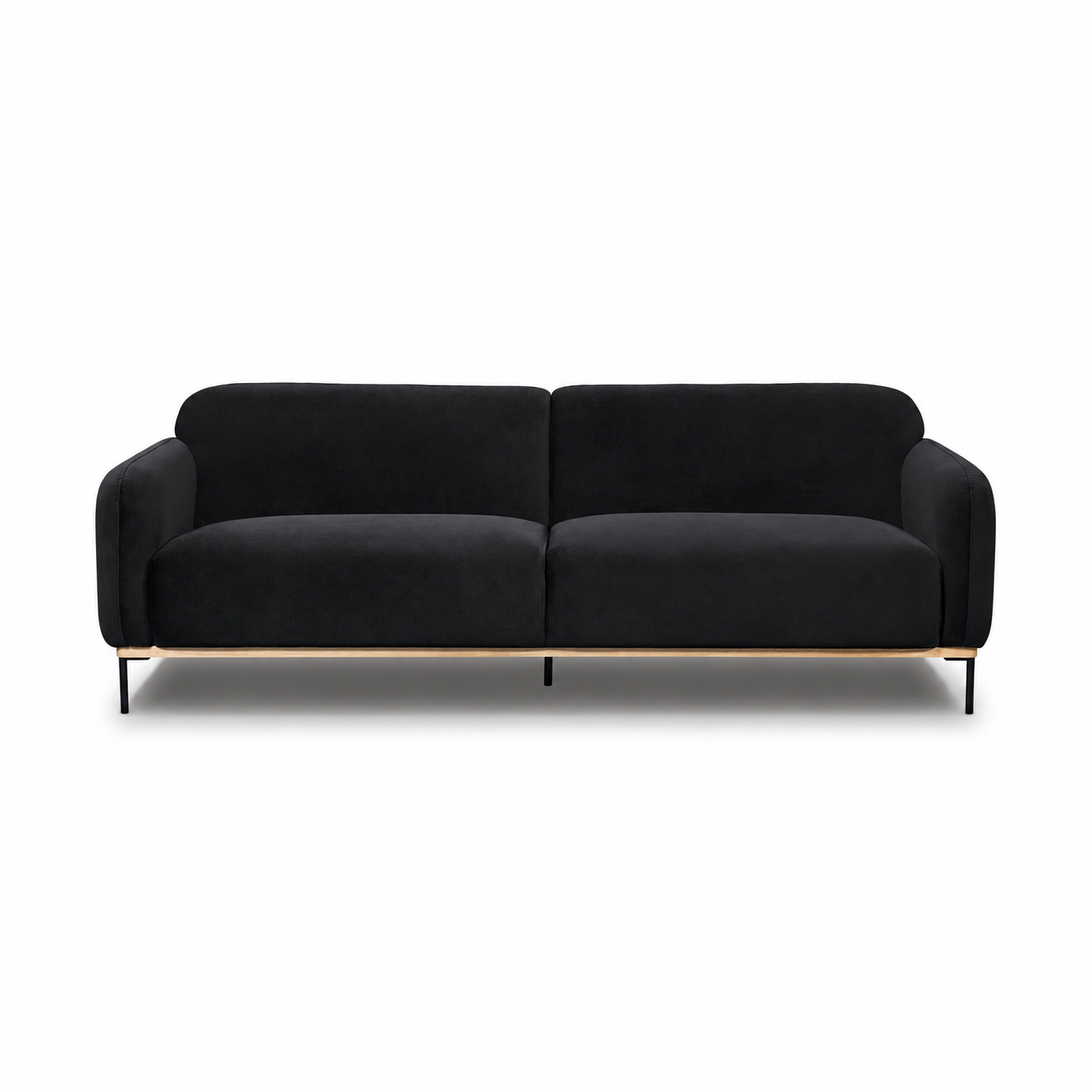 Ozias Modern 3-Seater Sofa – Blue