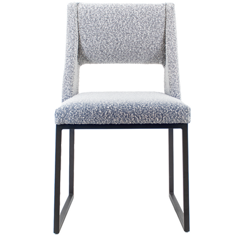 Evan Boucle' Fabric Dining Chair - Grey