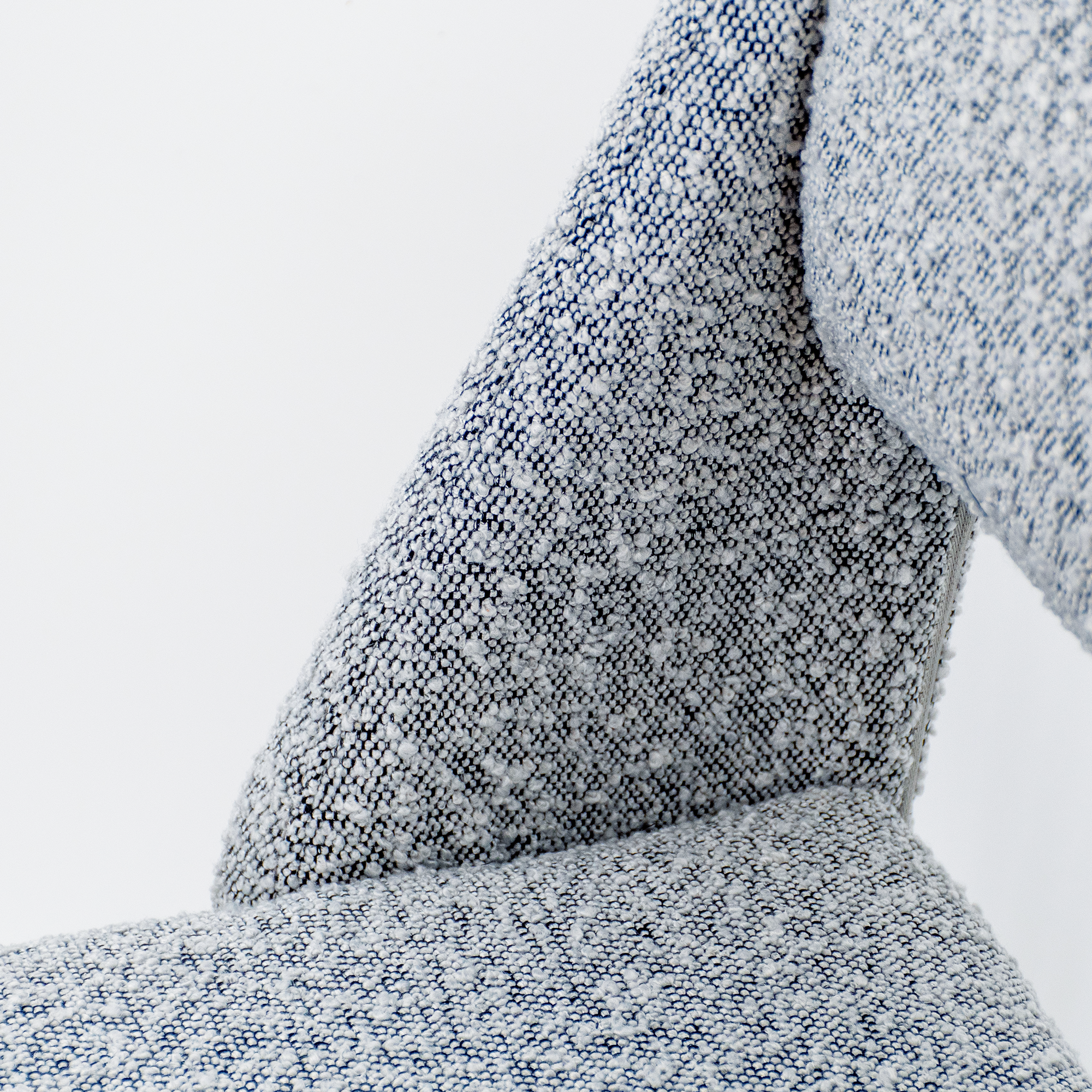 Evan Boucle' Fabric Dining Chair - Grey