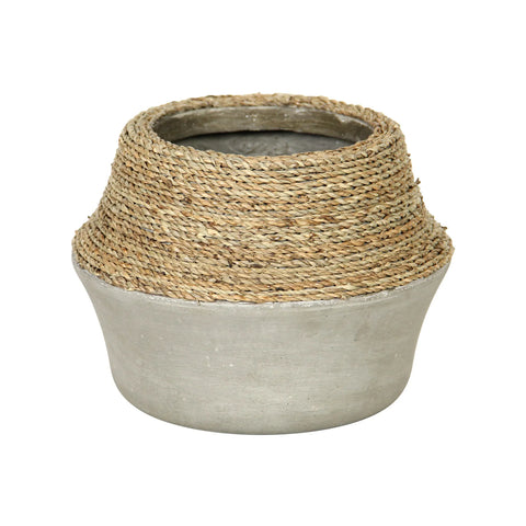 Nature Grass and Concrete Pot