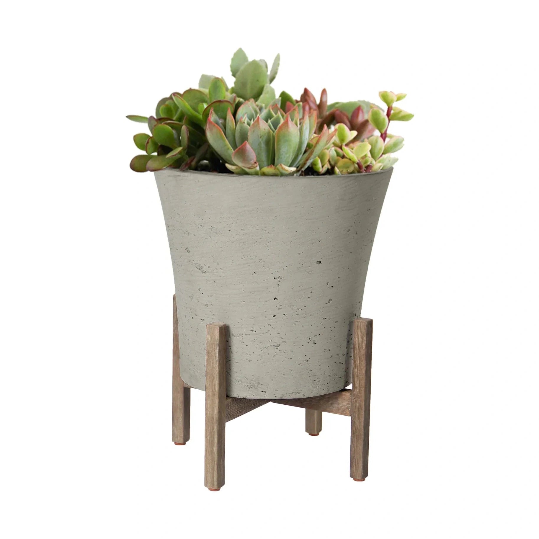 Zerith Tapered Standing Pot - Cement Grey