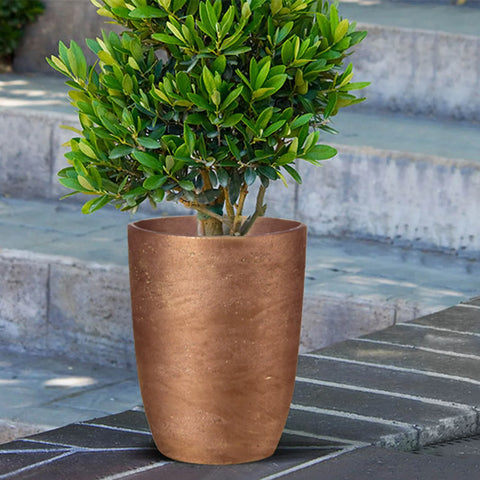 Mineral Tapered Vase - Metallic Bronze
