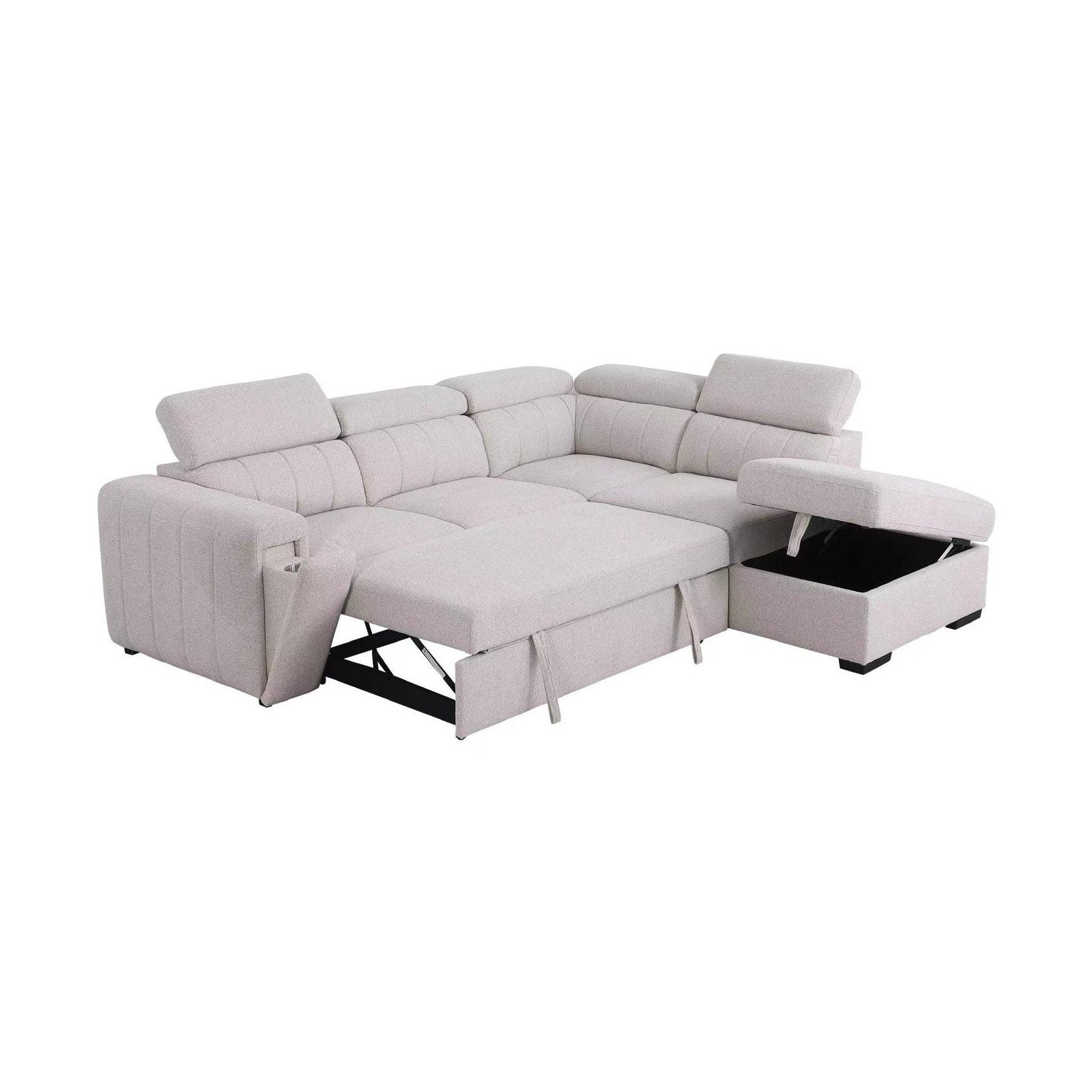 Triston Sleeper Sectional - Fritillary