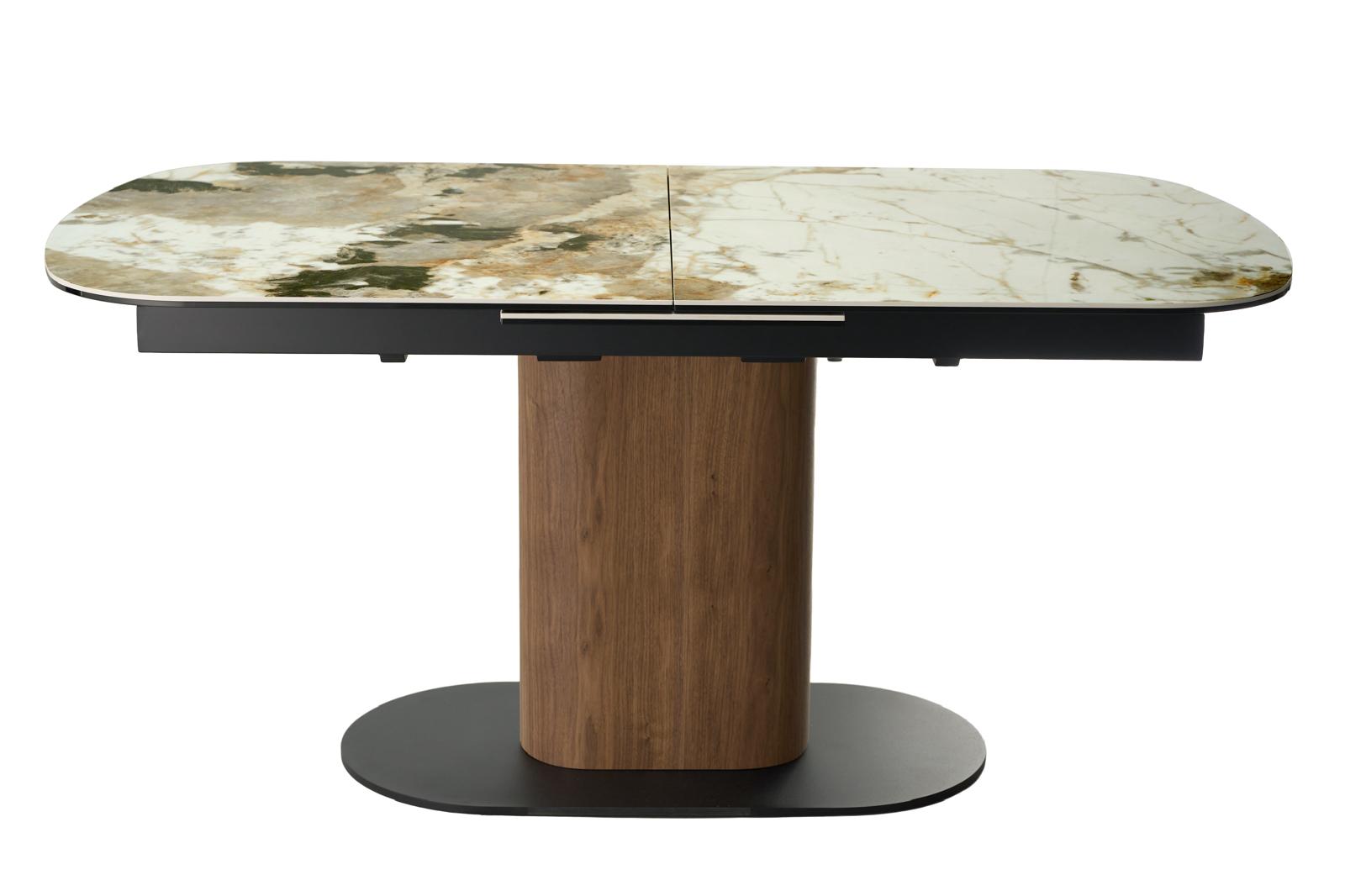 Soren Glossy Ceramic-Top Extension Dining Table