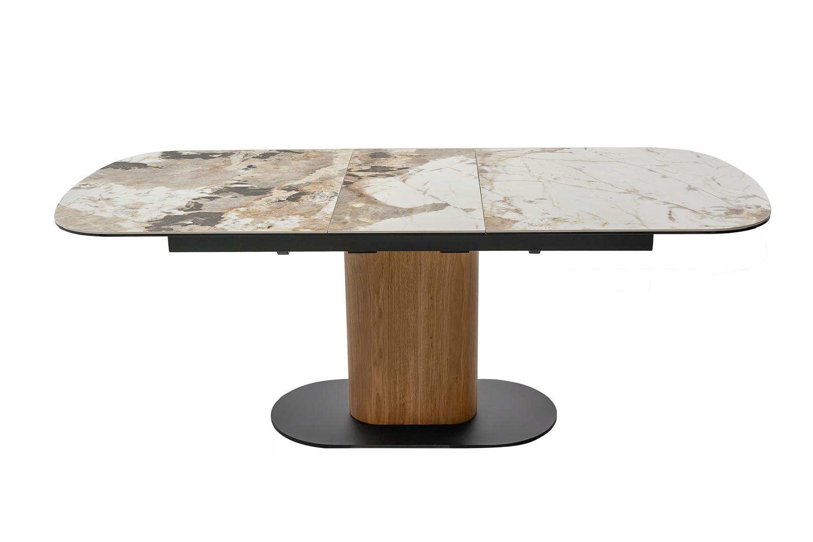 Soren Glossy Ceramic-Top Extension Dining Table