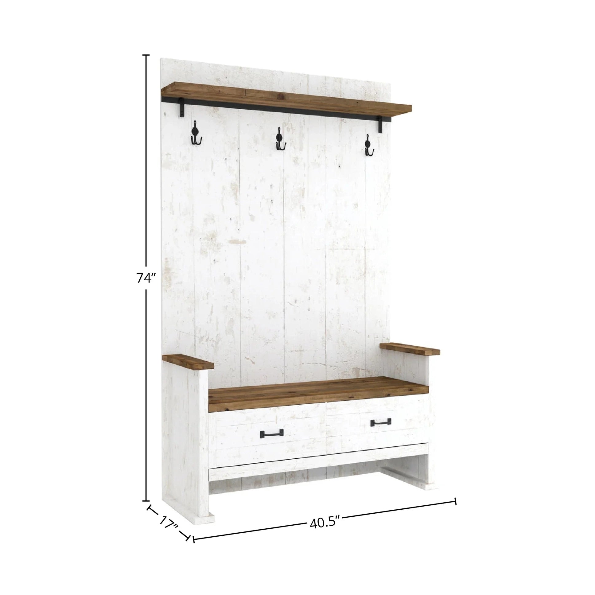 Lazrin Hall Bench 2 Drawer