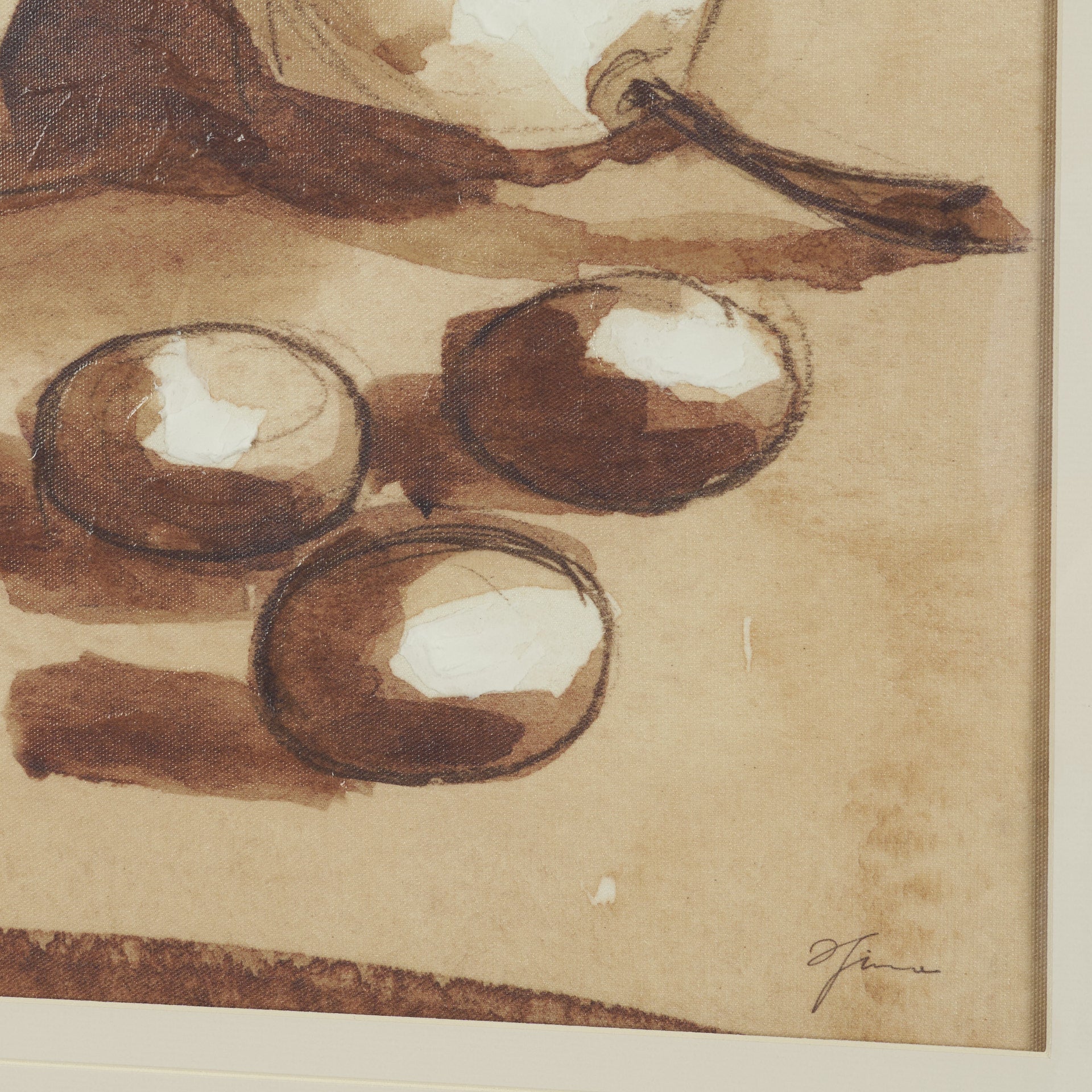Pear Study Framed Artwork Matted under Glass