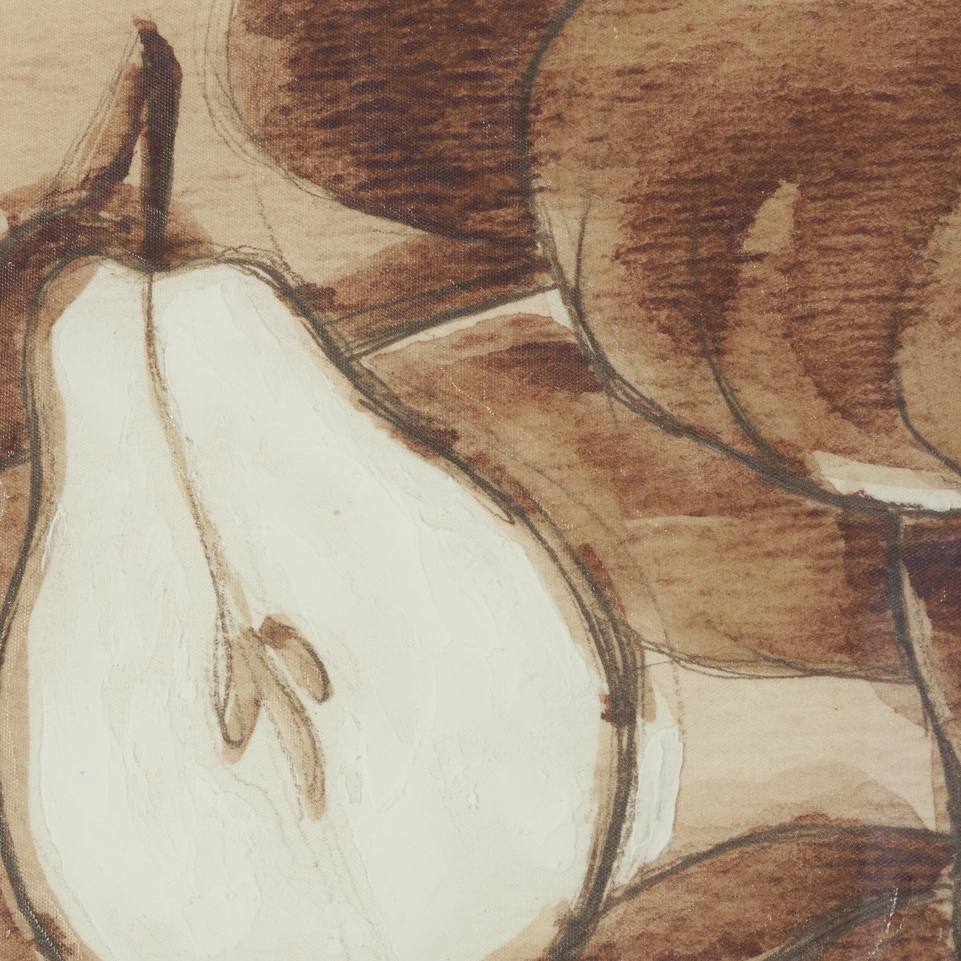 Pear Study Framed Artwork Matted under Glass