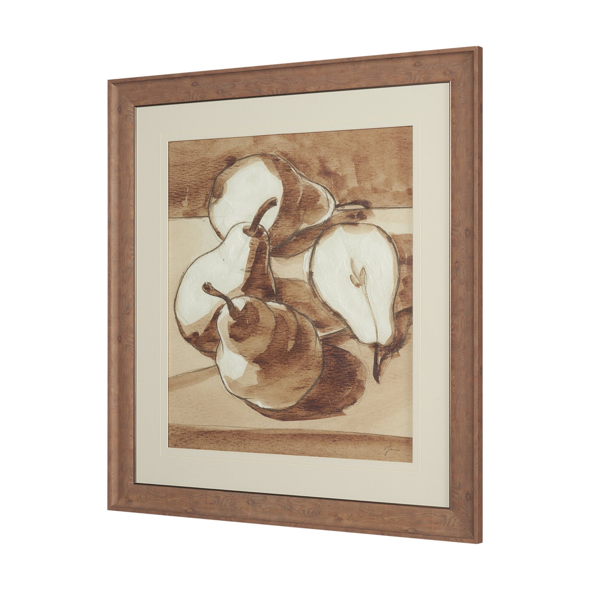 Pear Study Framed Artwork Matted under Glass