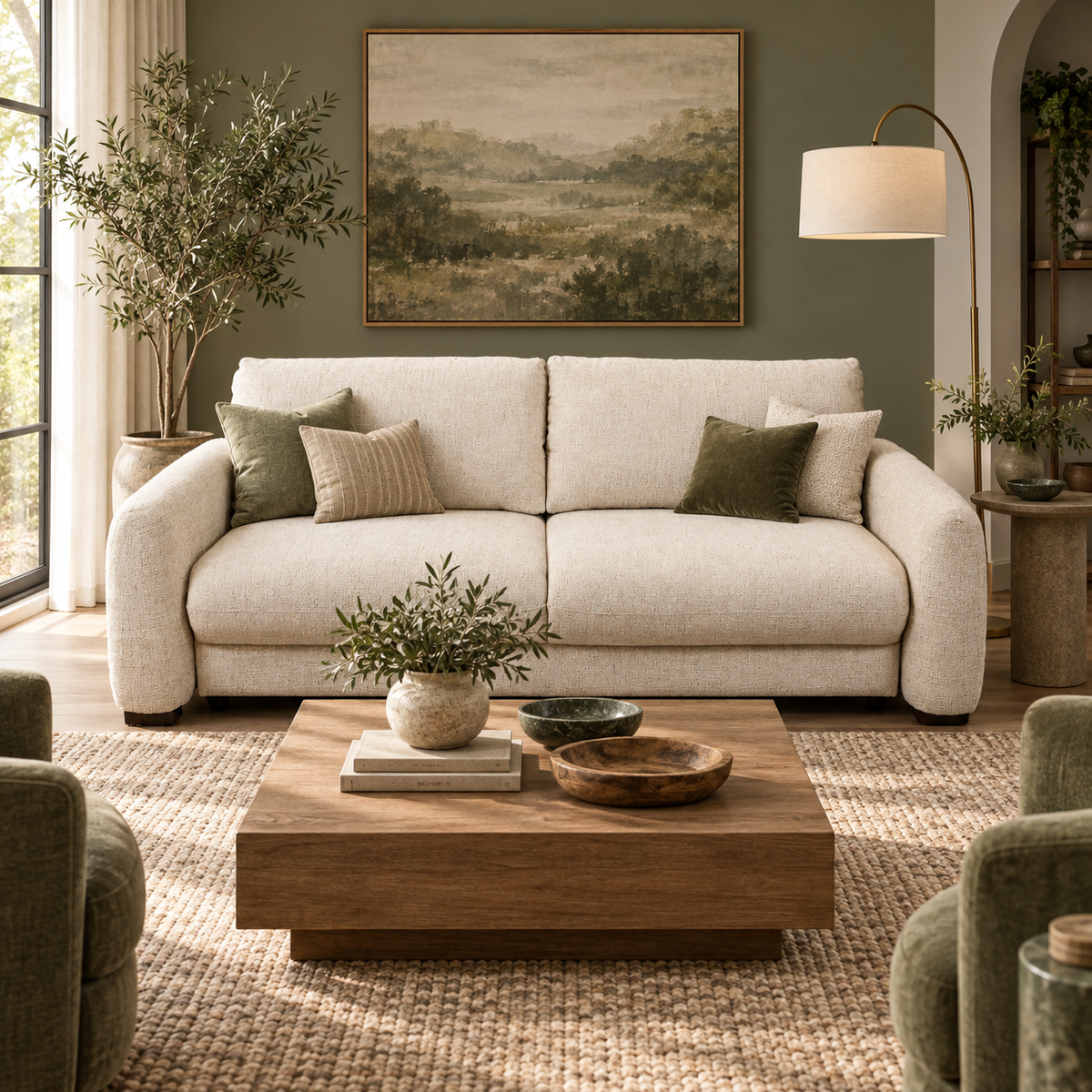 Perry 3-Seater Performance Fabric Sofa Bed – Oatmeal