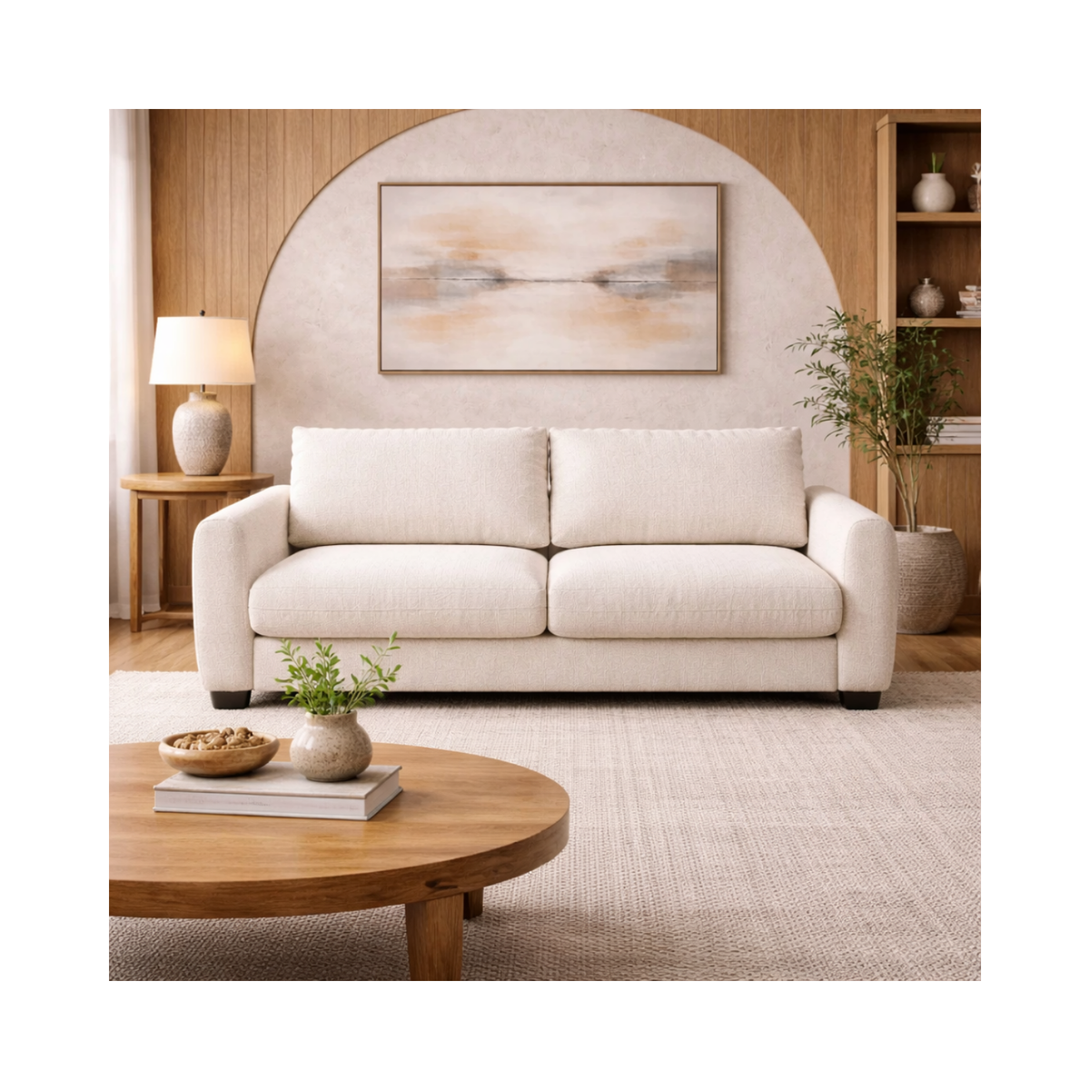 Perry 3-Seater Performance Fabric Sofa Bed – Oatmeal