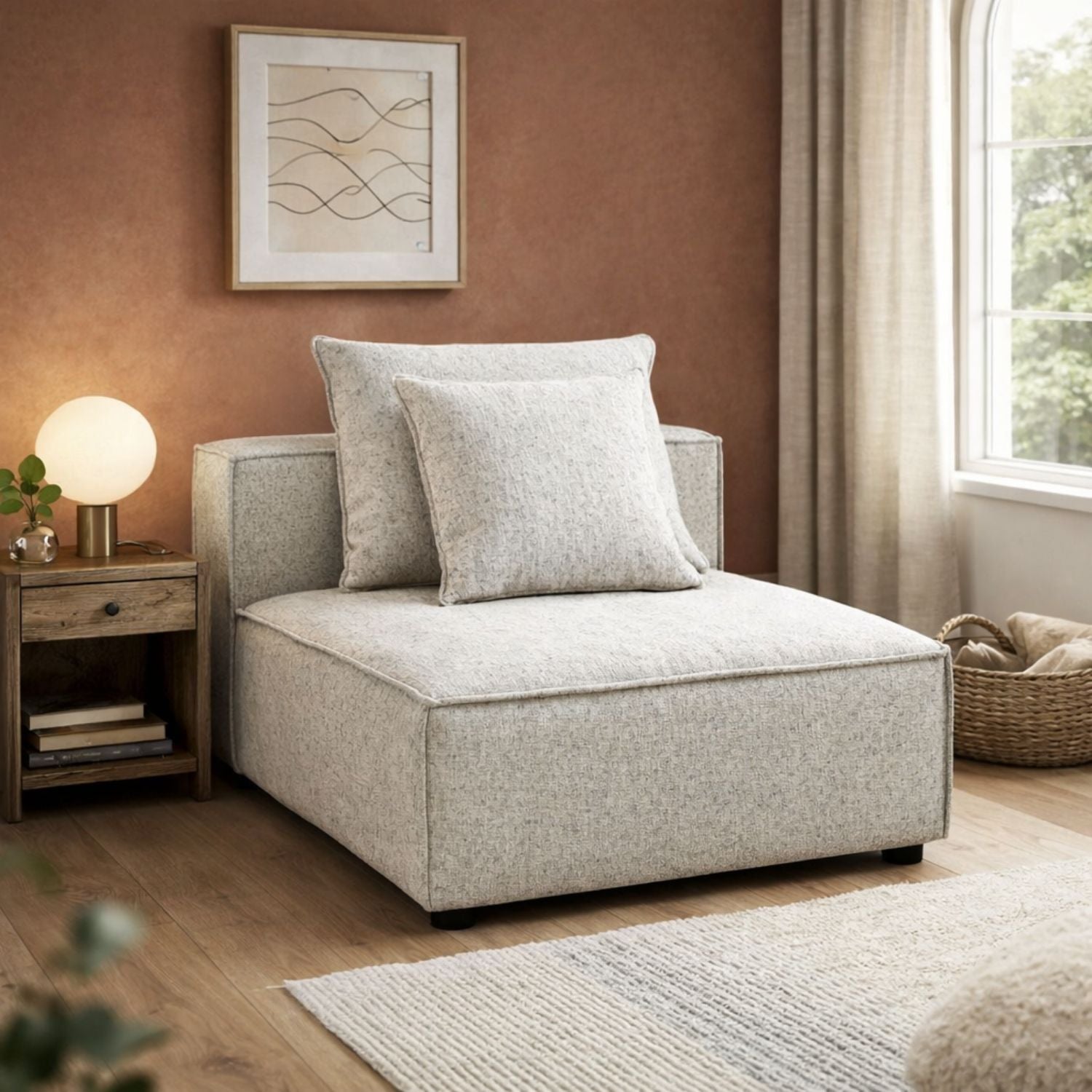 Phoebe Armless Chair - Quartz