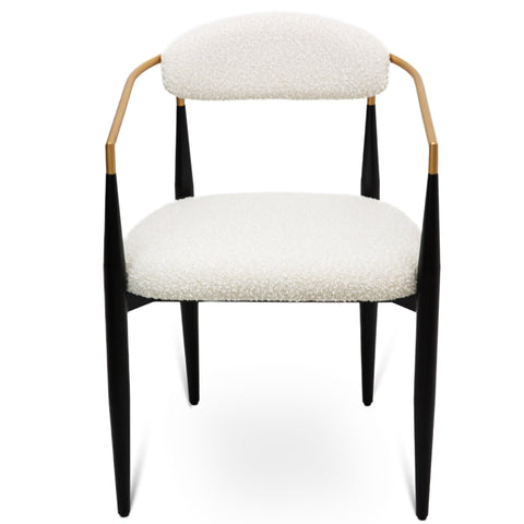 Pilla Boucle Dining Chair - White