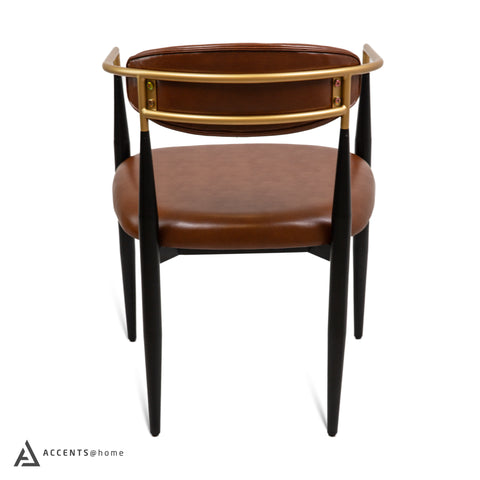 Pilla Faux Leather Dining Chair - Brown