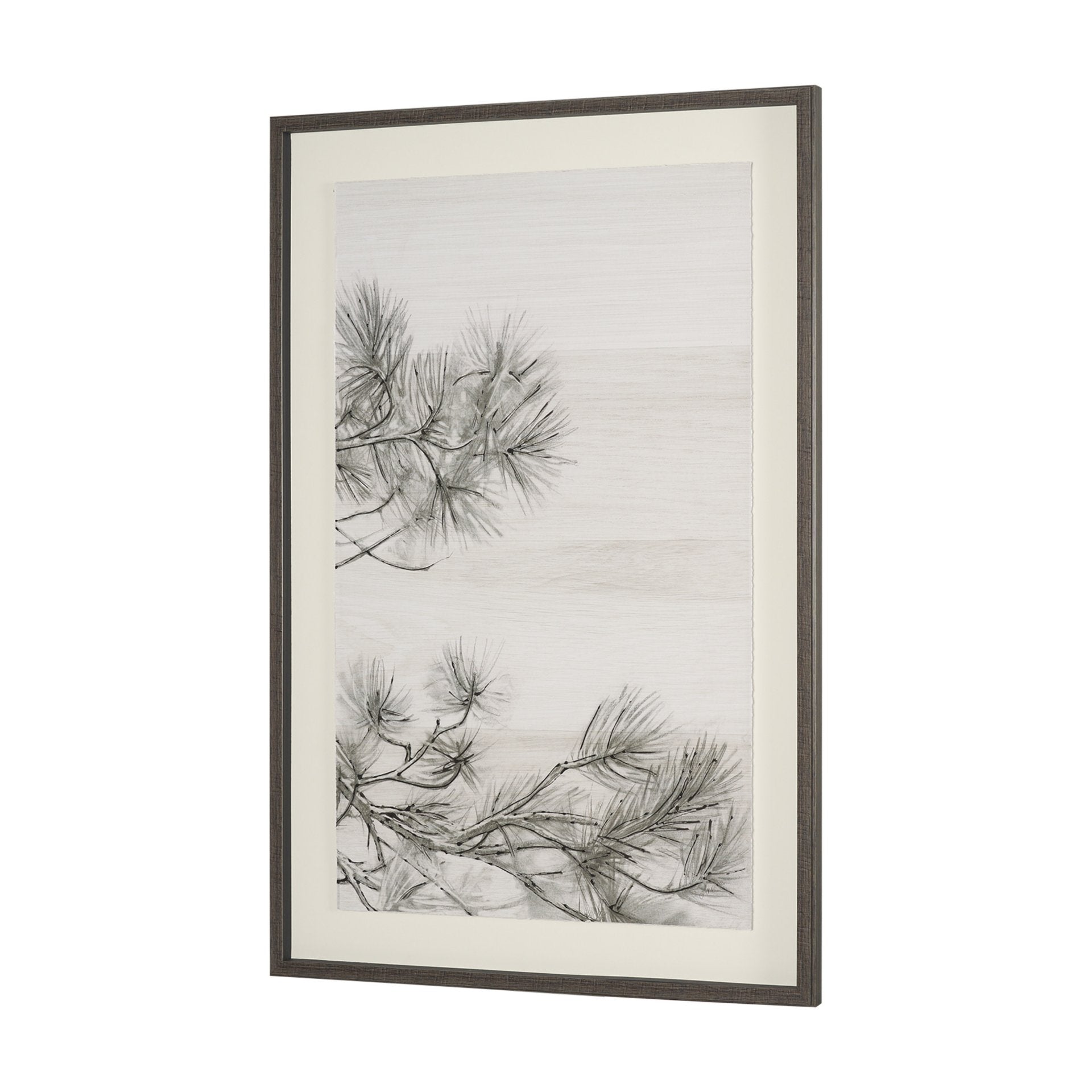 Ponderosa Whisper Hand Embelished Framed Artwork Matted under Glass