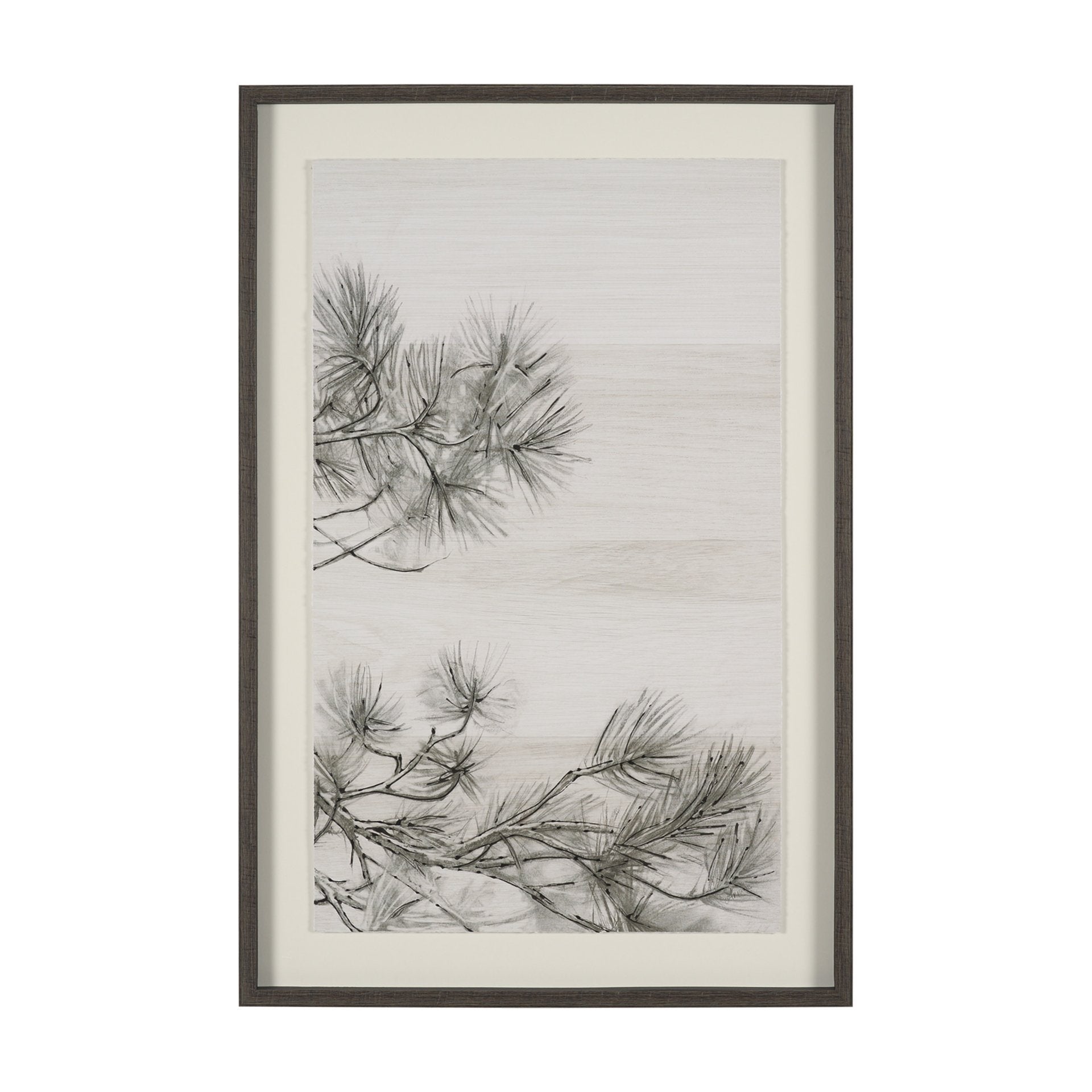 Ponderosa Whisper Hand Embelished Framed Artwork Matted under Glass