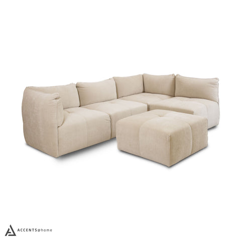 Porto 5 PCs Sectional - Beige