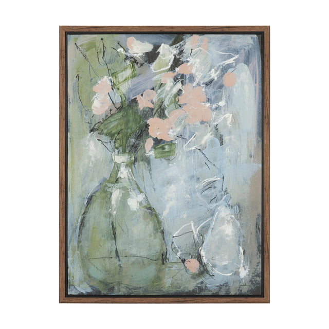 Posies Hand Embelished Textured Framed Canvas Artwork