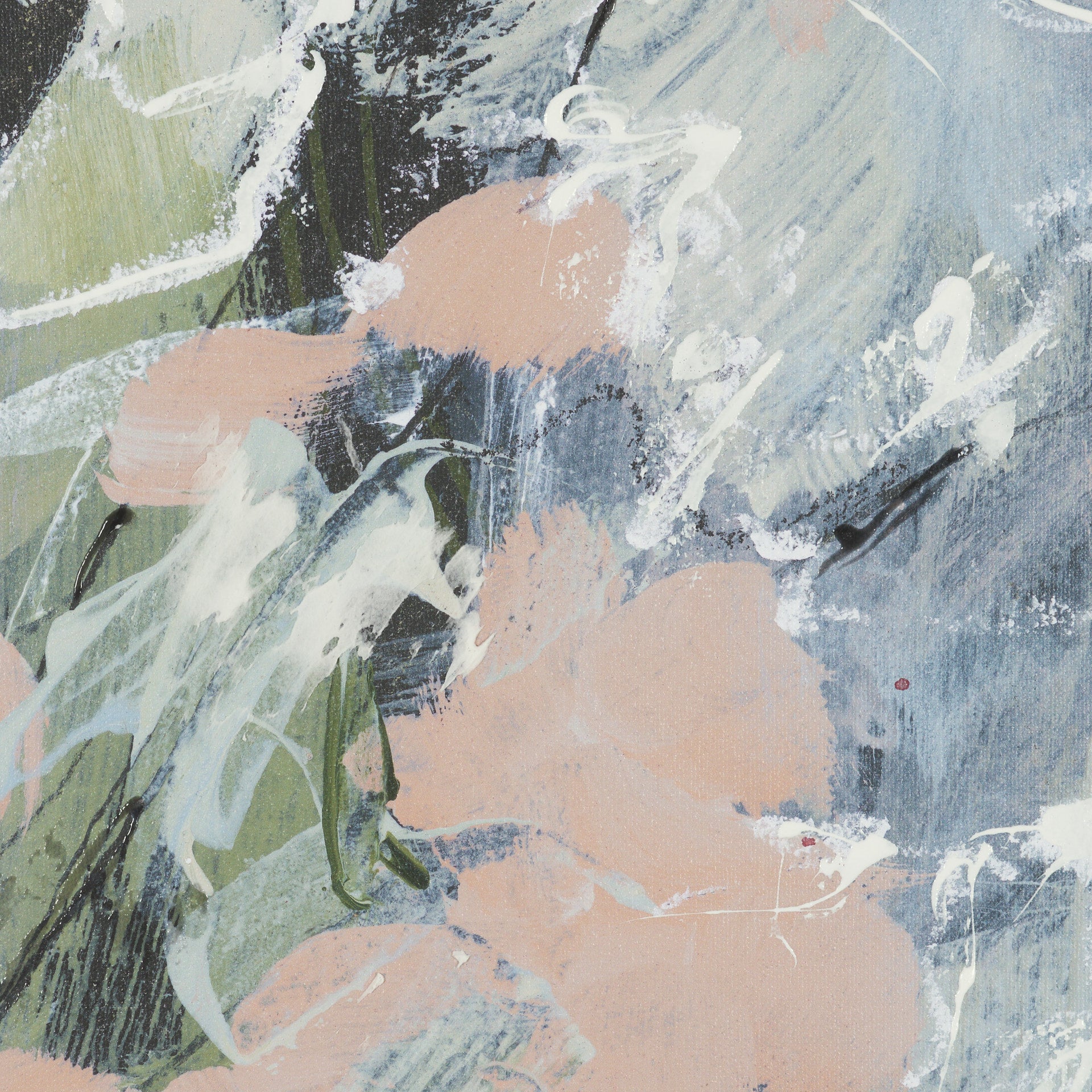 Posies Hand Embelished Textured Framed Canvas Artwork