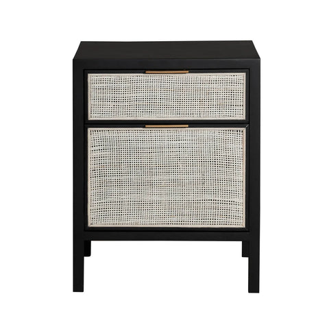 Rattan Filing Cabinet - Ebony